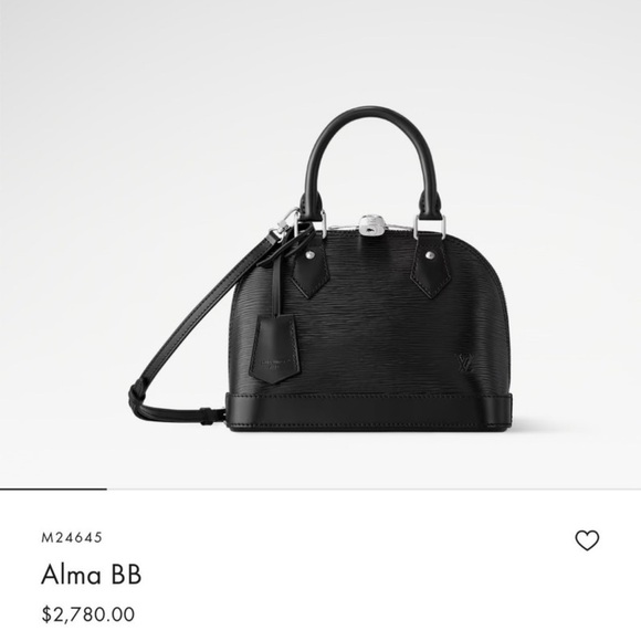 Louis Vuitton Handbags - Louis Vuitton Black Alma BB Satchel brand new